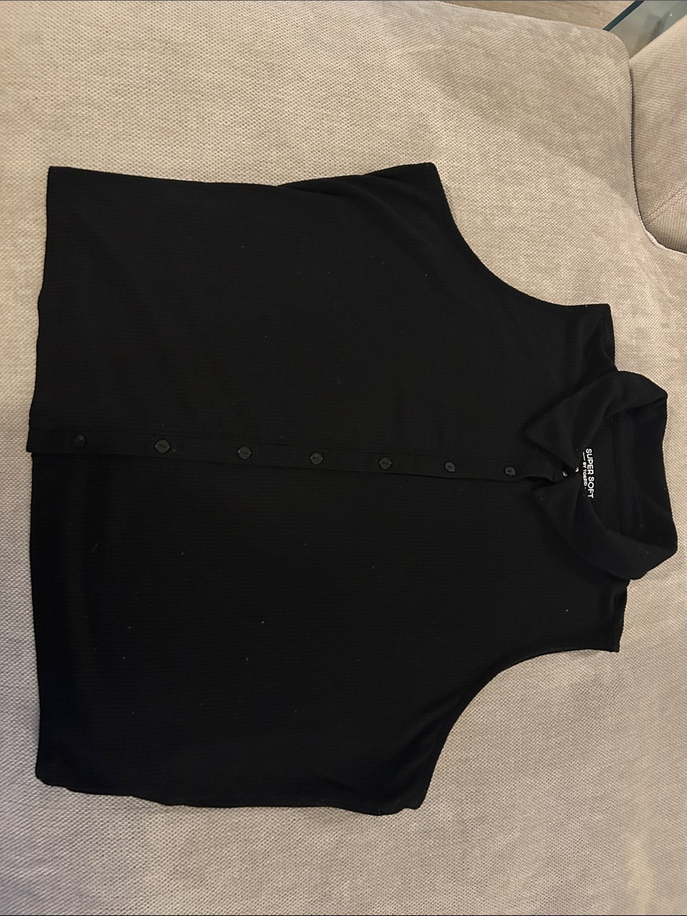 torrid Black Sleeveless Button-Down Top
